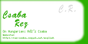 csaba rez business card